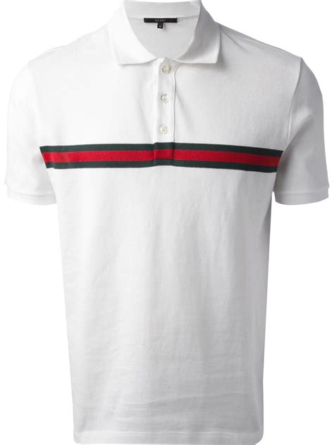 gucci white polo t shirt|gucci lace polo shirt.